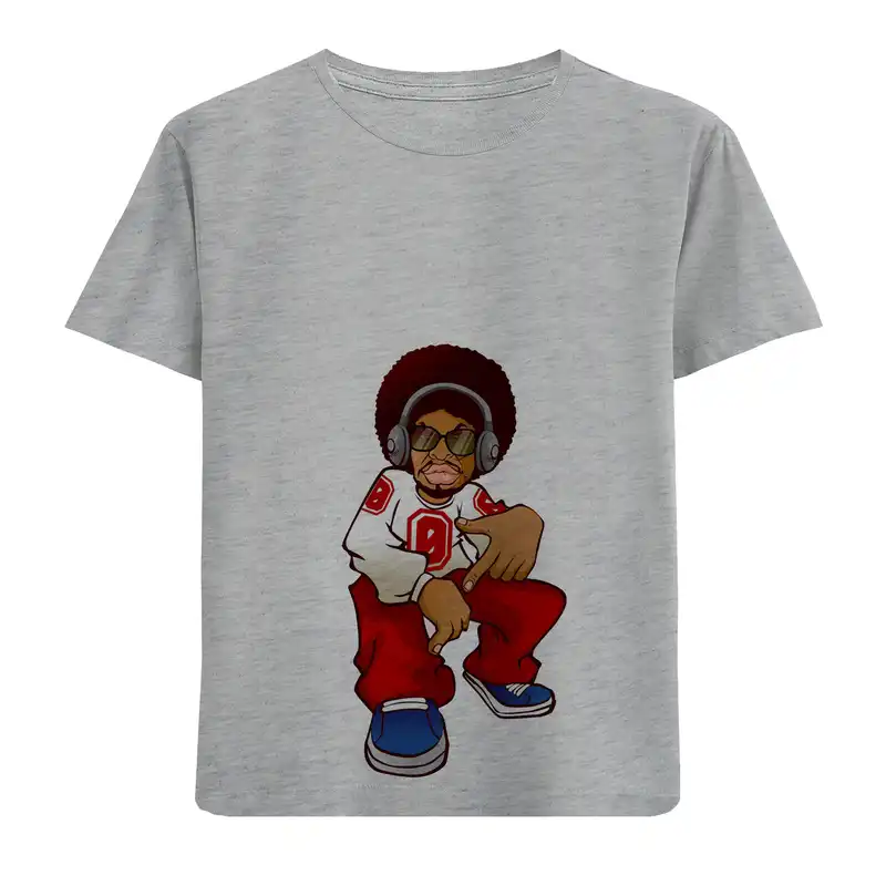 تی شرت آستین کوتاه بچگانه مدل مردموفرفری D394