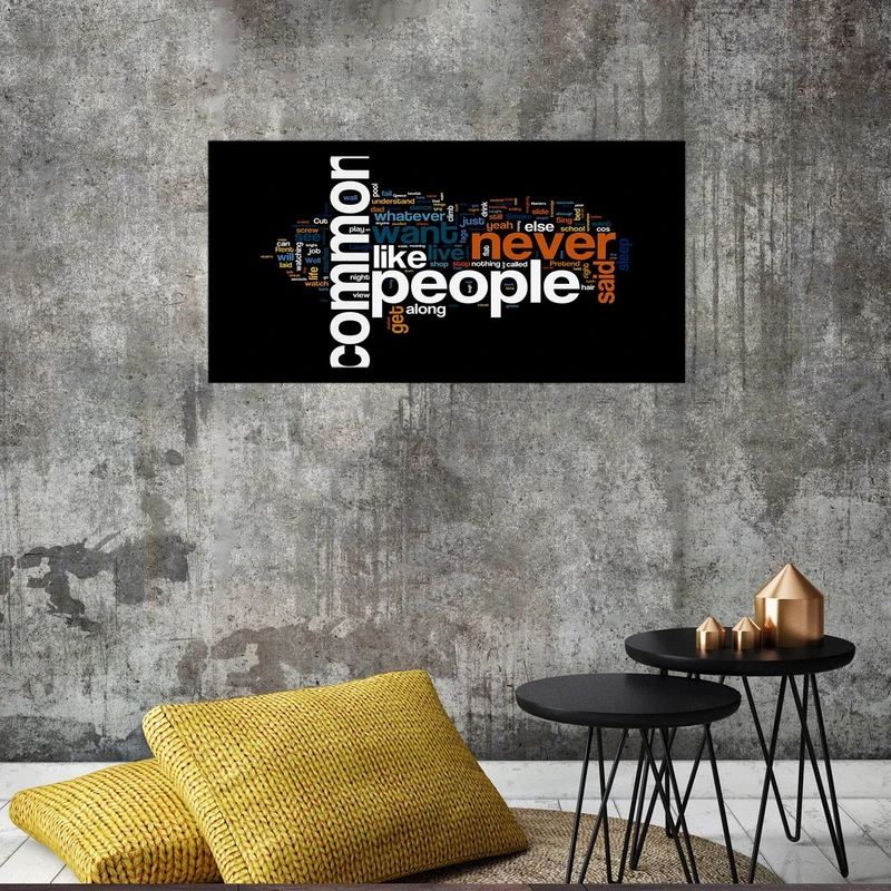 تابلو بکلیت طرح تایپوگرافی مدل B-S5743