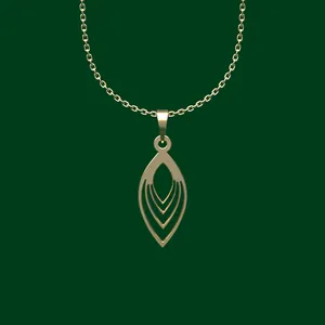 گردنبند طلا 18 عیار زنانه مدوپد مدل هندسی کد FF2-1-1190