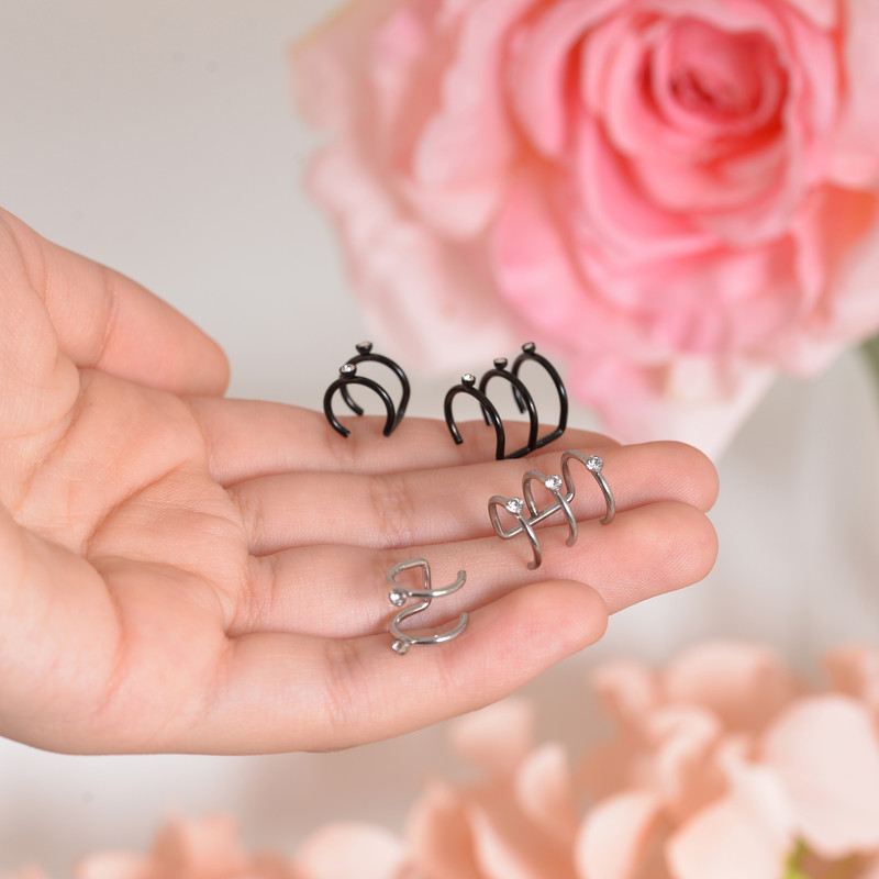 پیرسینگ گوش زنانه پایتخت مدل PS833 مجموعه 2 عددی