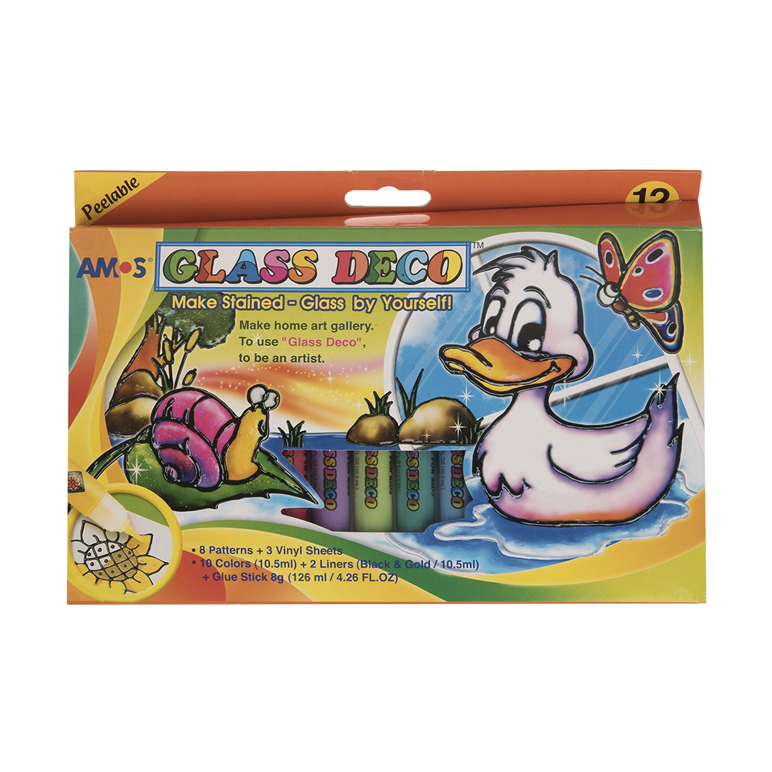 بسته ساخت برچسب آموس مدل Glass Deco کد GD10P12R