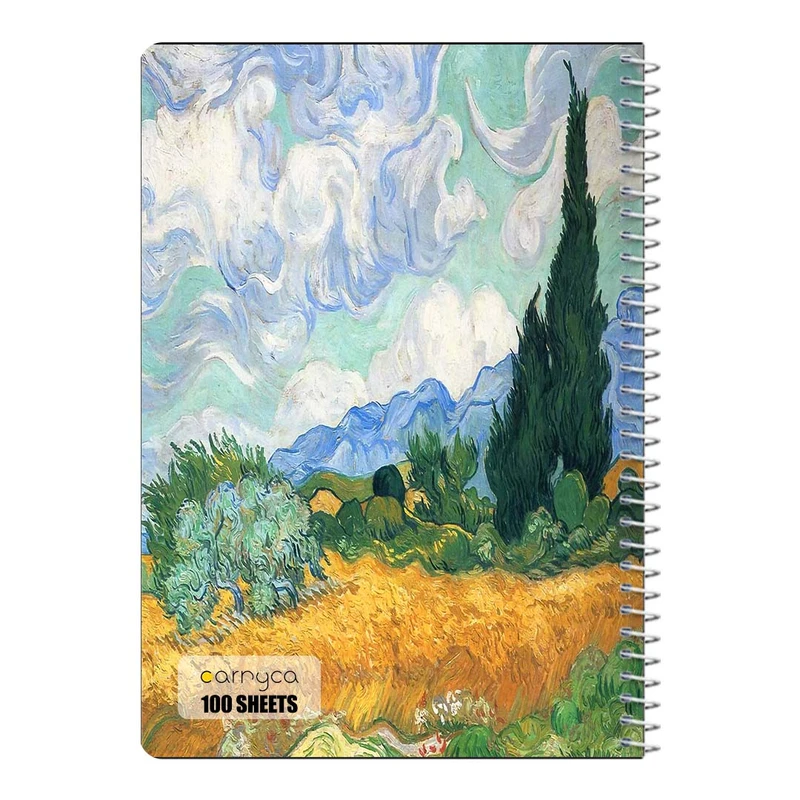 دفتر مشق 100 برگ سیمی کارنیکا طرح نقاشی های ون گوگ Van Gogh Paintings کد 45060