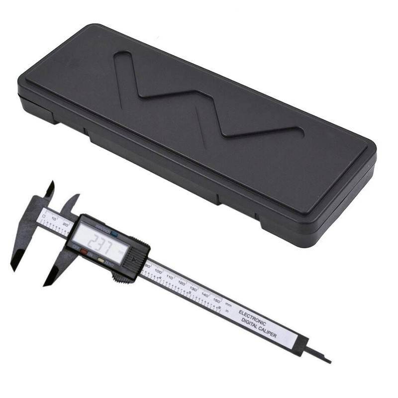 کولیس دیجیتال پلاستیک سخت دارای جعبه محافظ مدل With BOX گستره 0-150mm