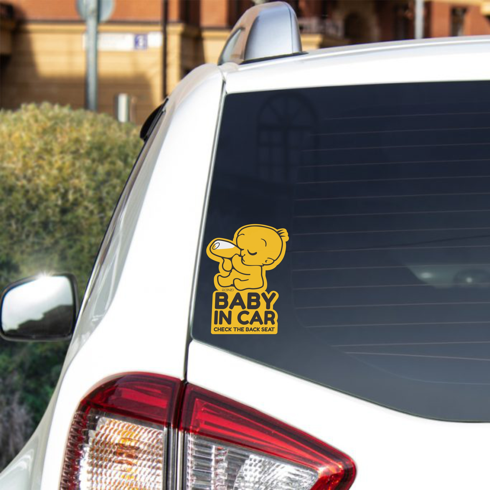 برچسب خودرو روبینزو مدل Baby in car