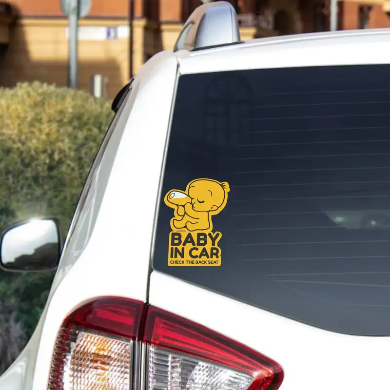 برچسب خودرو روبینزو مدل Baby in car