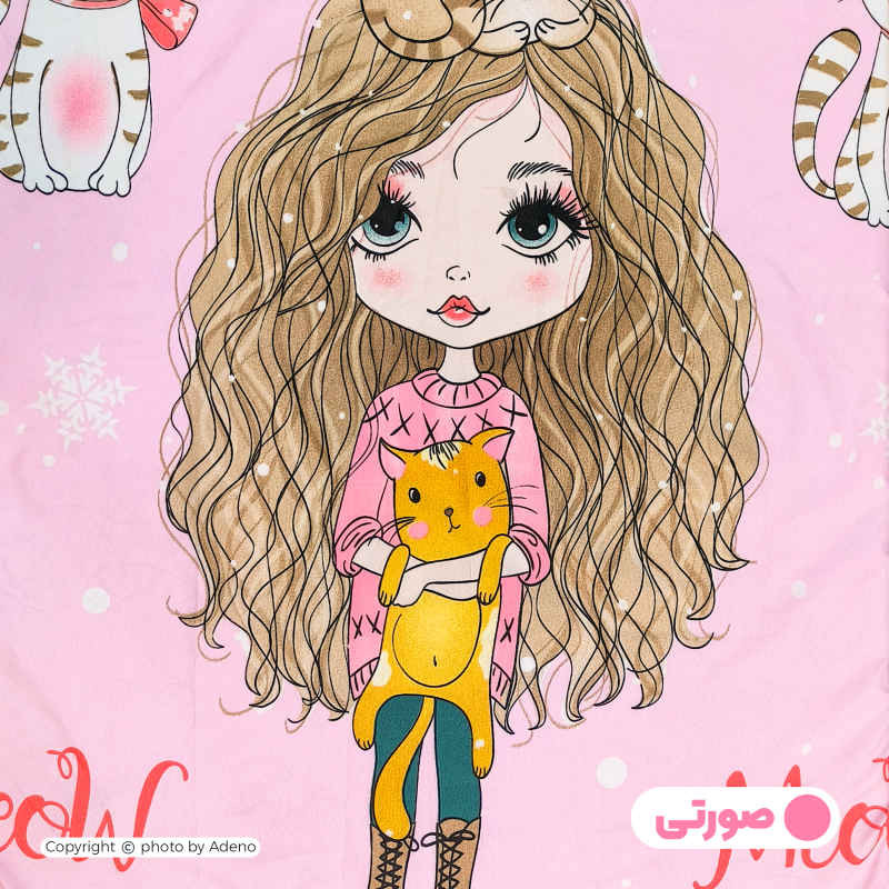 ملحفه آدنو مدل Little girl کد CH130 یک نفره سایز 80x180 سانتی متر