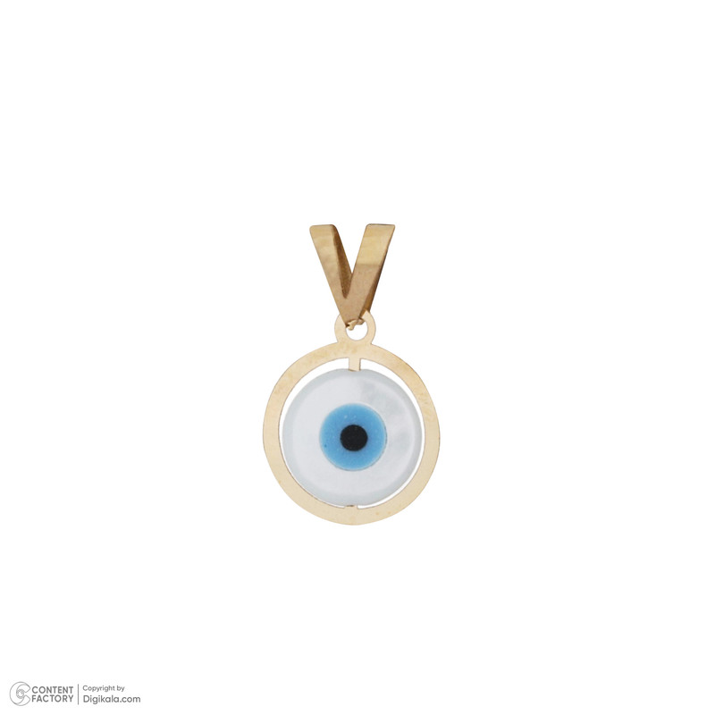 آویز گردنبند طلا 18 عیار زنانه ناریا مدل چشم نقولی