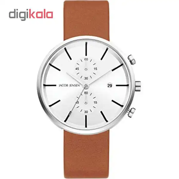 ساعت مچی عقربه ای مردانه جیکوب جنسن مدل Linear Series 622