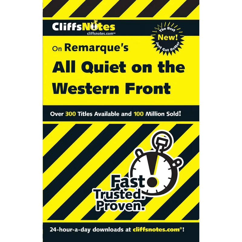 کتاب All Quiet on the Western Front  اثر Erich Maria Remarque and Susan Van Kirk انتشارات CliffsNotes