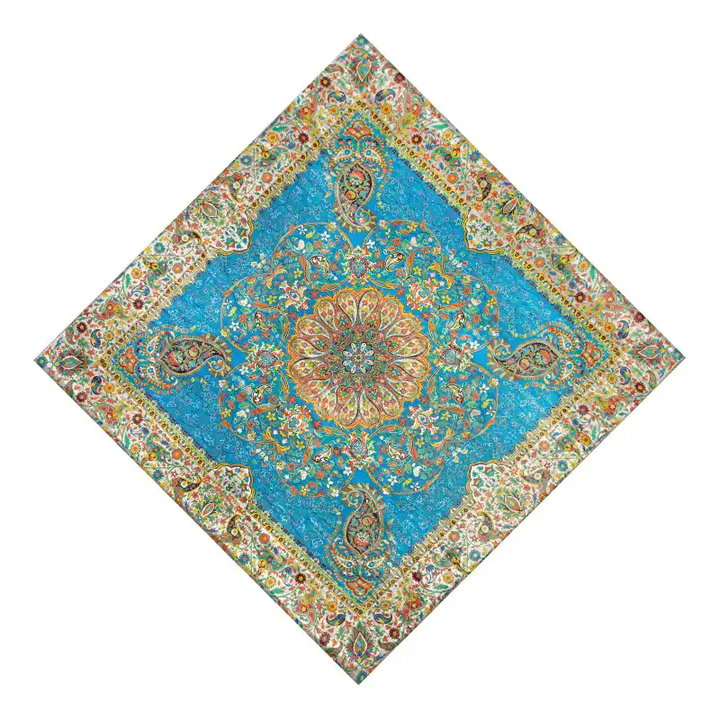 ست 5 تکه رومیزی ترمه نگین خاتم طرح افشار کد ABDRB