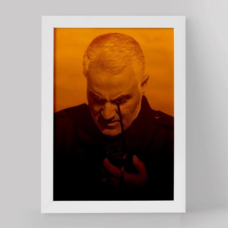 تابلو خندالو مدل سردار قاسم سلیمانی کد 12594