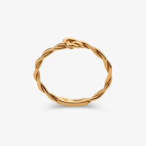 انگشتر طلا 18 عیار زنانه ماوی گالری مدل پیچ سایز 62