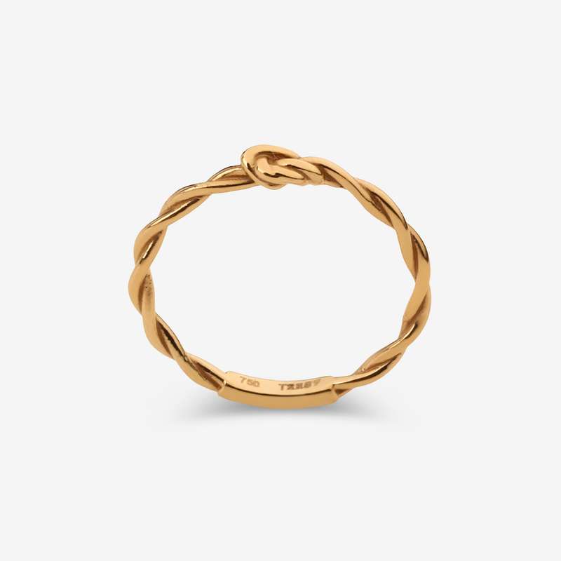 انگشتر طلا 18 عیار زنانه ماوی گالری مدل پیچ سایز 62