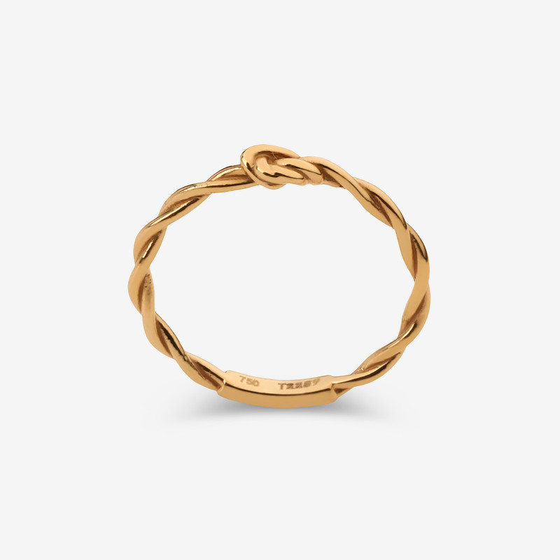 انگشتر طلا 18 عیار زنانه ماوی گالری مدل پیچ سایز 62