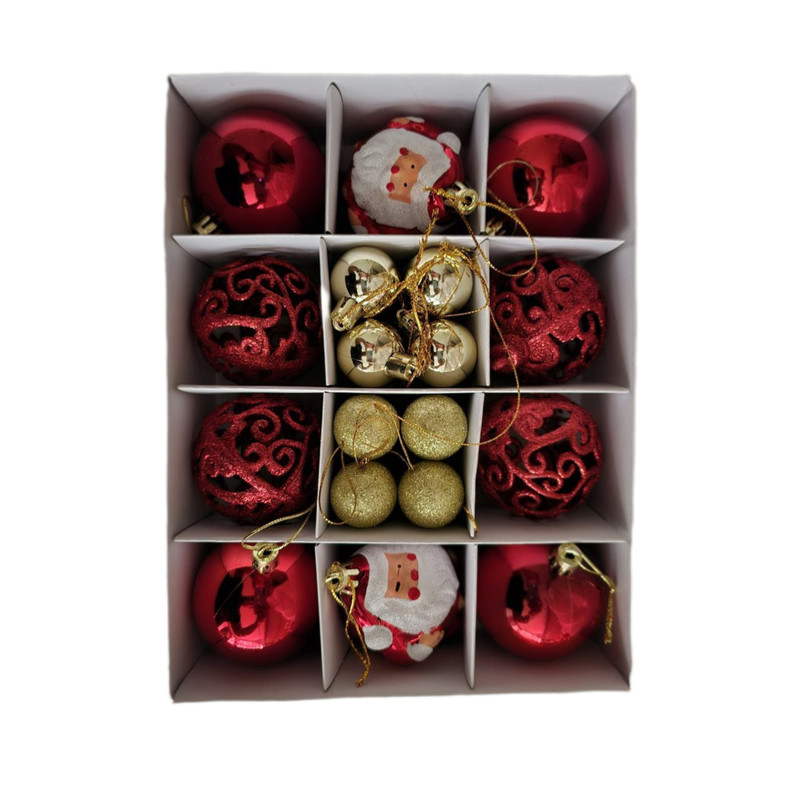 آویز تزیینی درخت کریسمس مدل gh26000 مجموعه 26 عددی