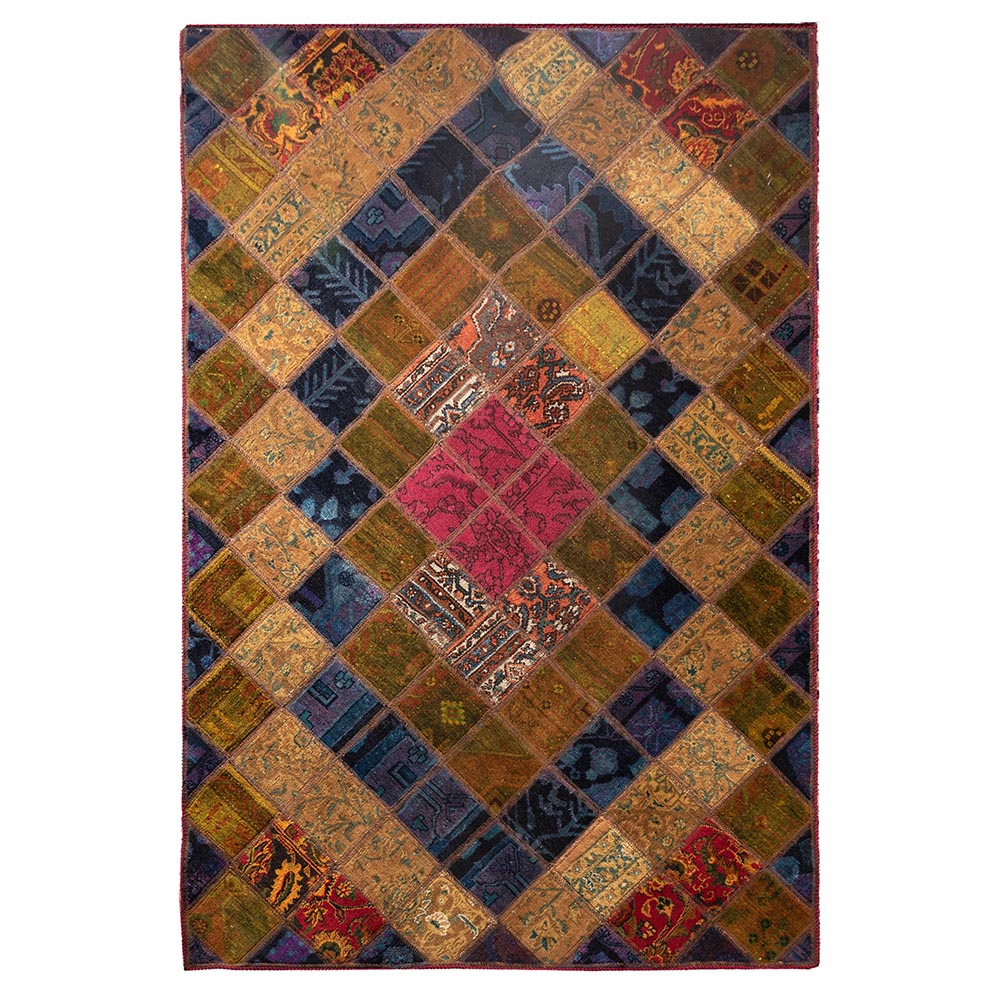 کلاژ فرش دستبافت سه و نیم متری مدل چهل تکه کد FT20-2