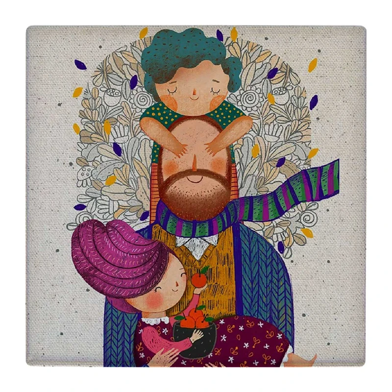 زیر لیوانی  طرح نقاشی مهر پدری کد    4792017_3410