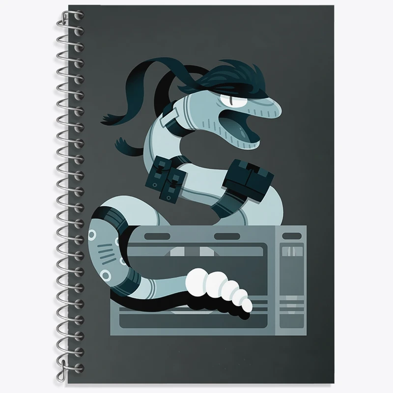 دفتر زبان 50 برگ خندالو مدل دو خط طرح بازی متال گیر (Metal Gear) کد 33140