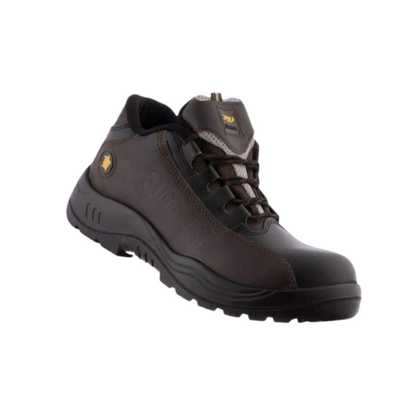 کفش ایمنی ایمن پا مدل تری مکس ساق کوتاه رنگ قهوه‌ای