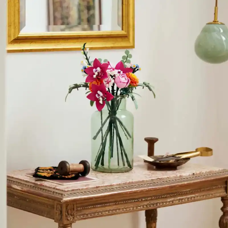 لگو سری بوتانیکال مدل دسته گل صورتی زیبا کد 10342