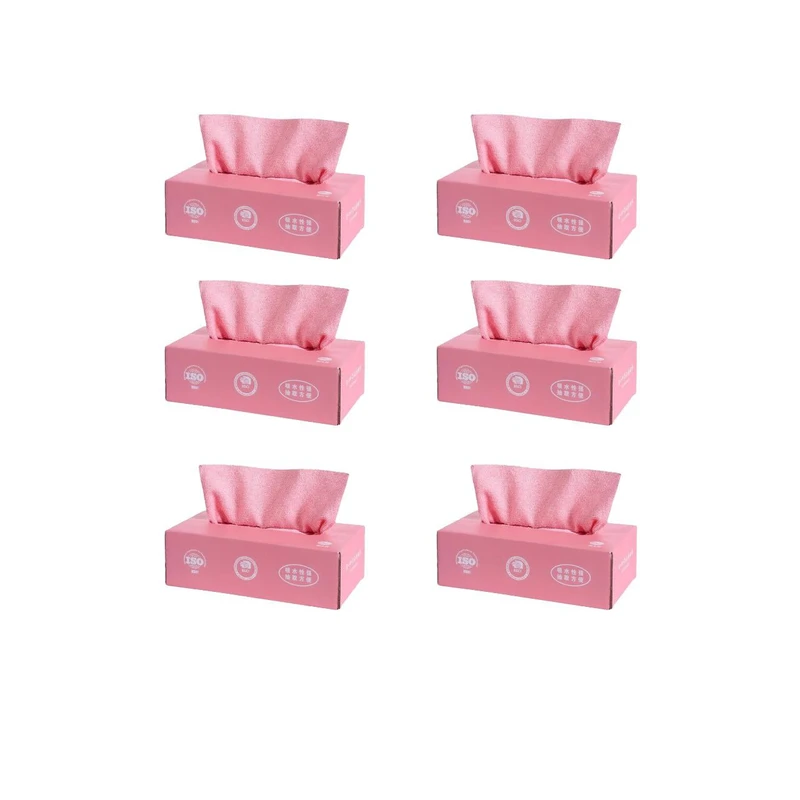 دستمال نظافت خانه و آشپزخانه میکروفایبر مدل جعبه ای بسته 6 عددی