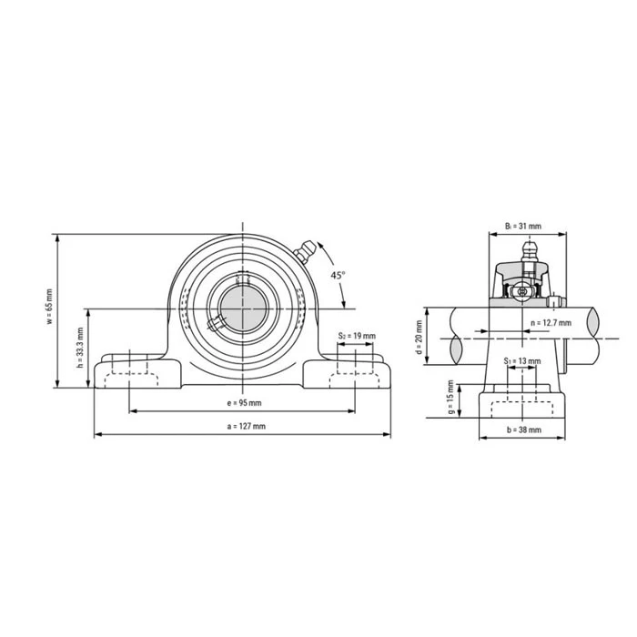 یاتاقان مدل UCP 204 عکس شماره 2