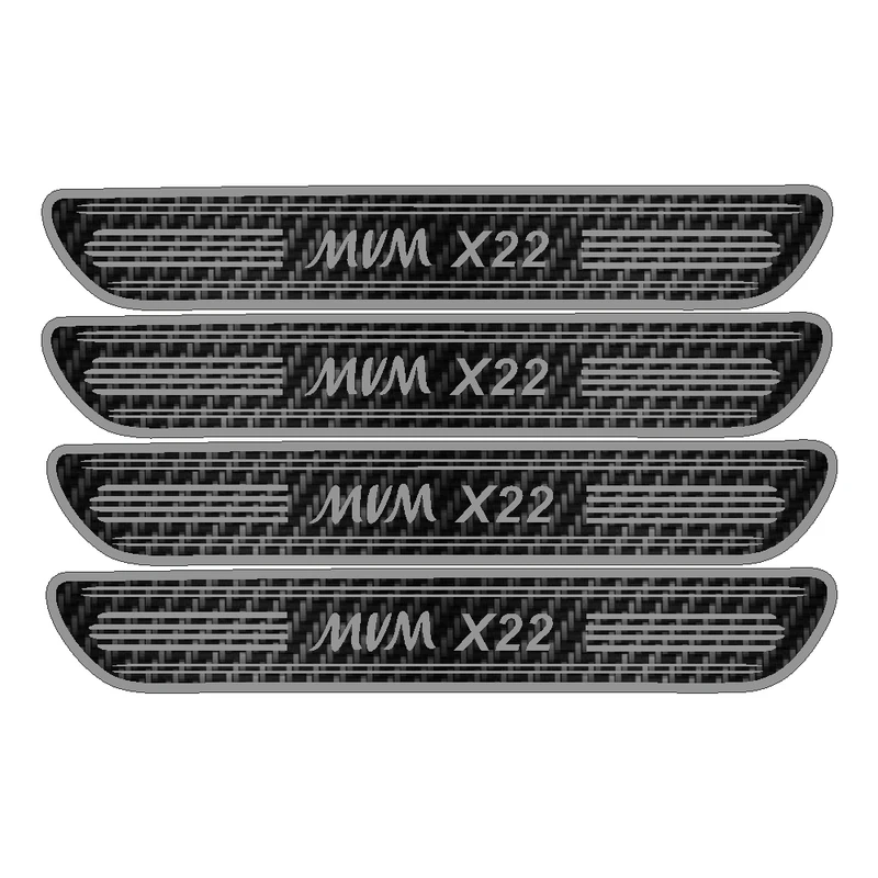  برچسب بدنه خودرو مهدیار مدل کربن کد sp130 مناسب برای MVM X22 بسته 4 عددی 