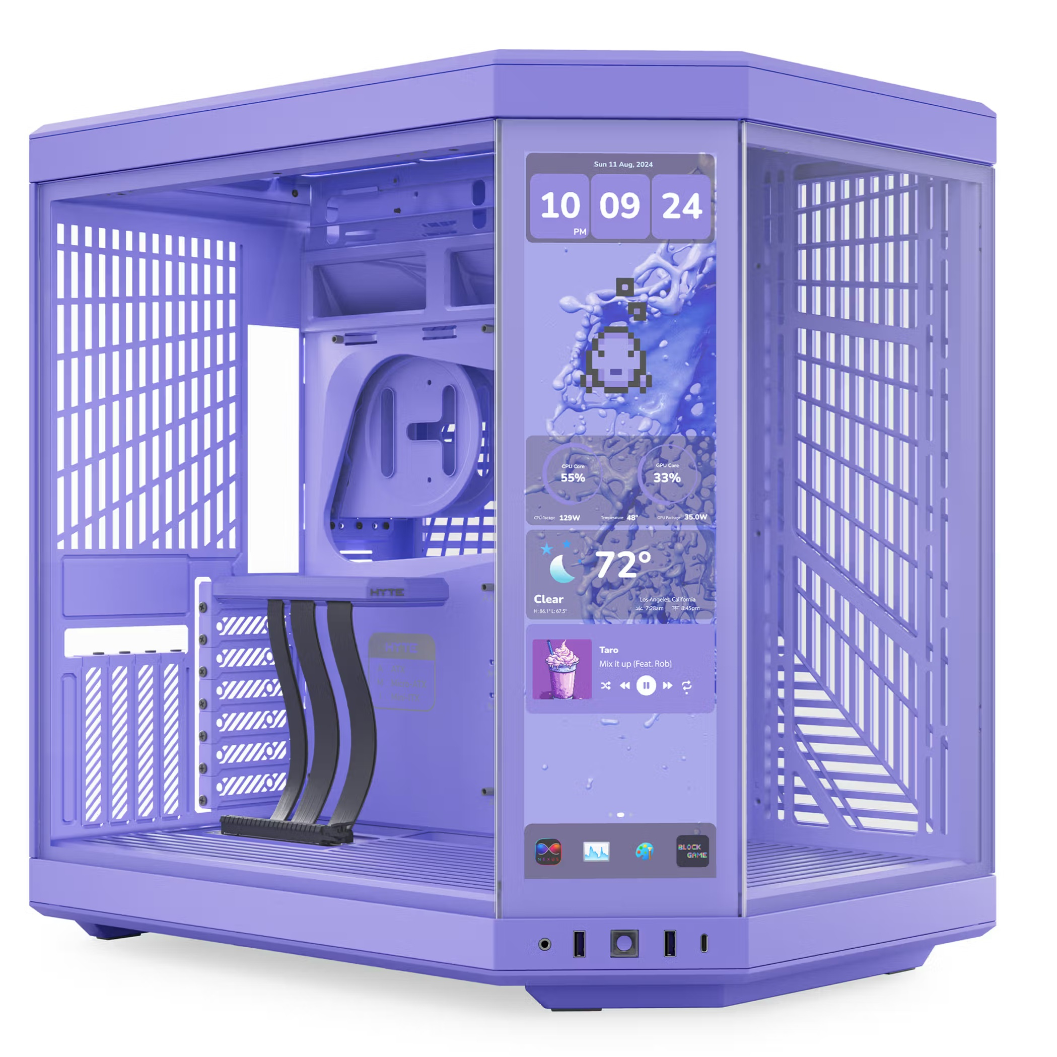 کیس کامپیوتر گیمینگ هایت مدل Y70 Touch Infinite Taro Milk