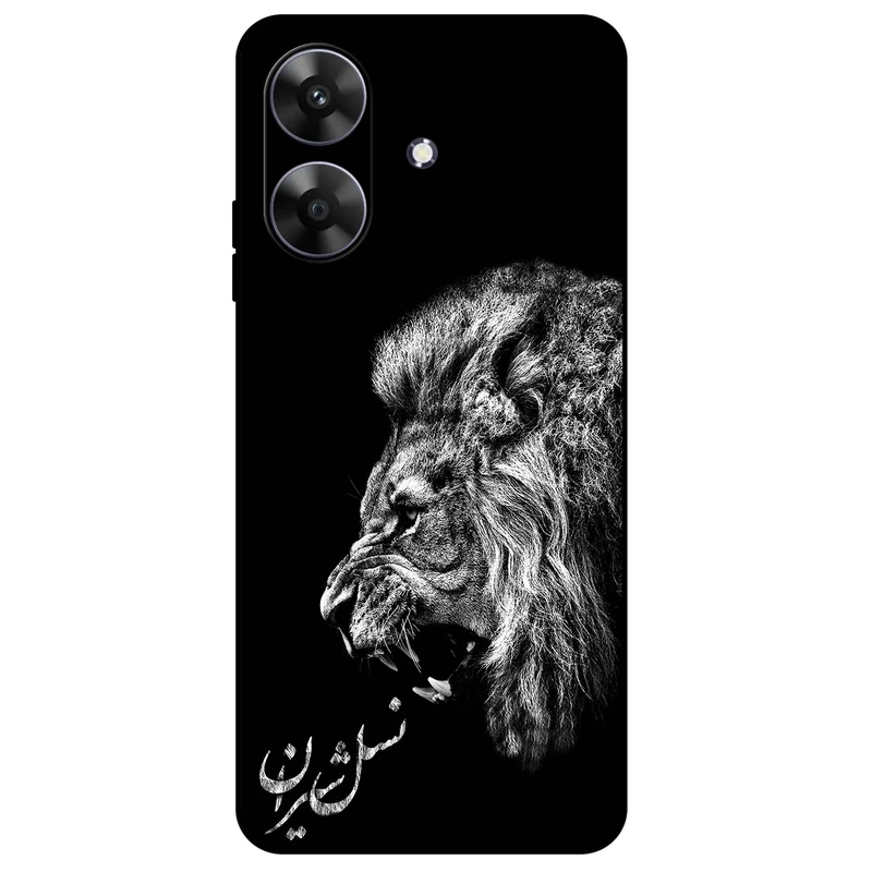 کاور مگافون طرح شیر مدل 1866 مناسب برای گوشی موبایل ریلمی Note 60 / Note 60X