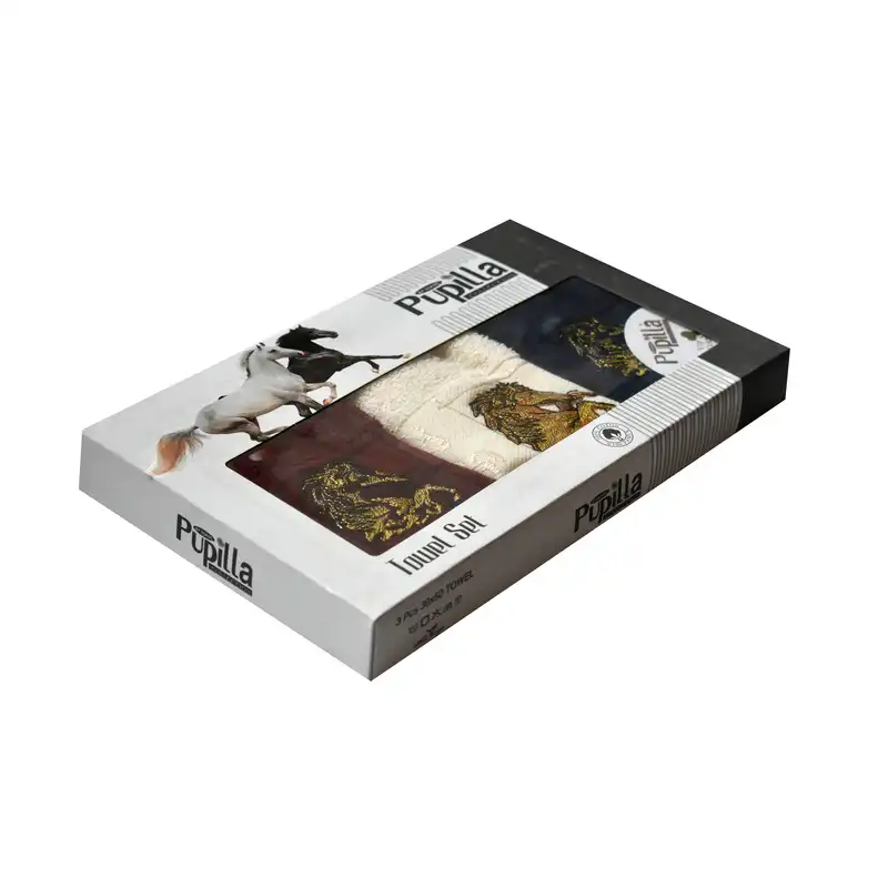 حوله پاپیلا مدل P-334673 سایز 30x50 سانتی متر مجموعه 3 عددی