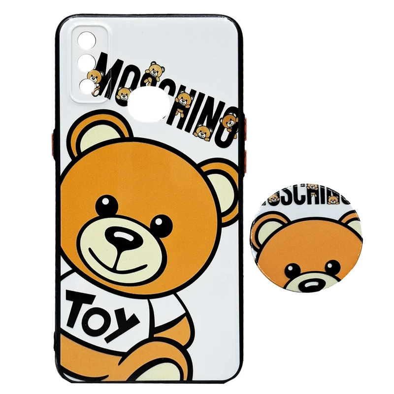 کاور مدل TOYBEAR مناسب برای گوشی موبایل سامسونگ Galaxy A10s به همراه پاپ سوکت