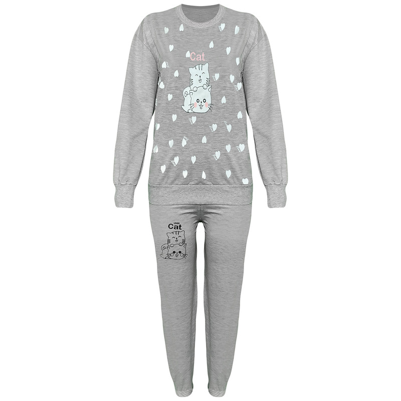 ست سویشرت و شلوار زنانه مدل ملانژ کد 15