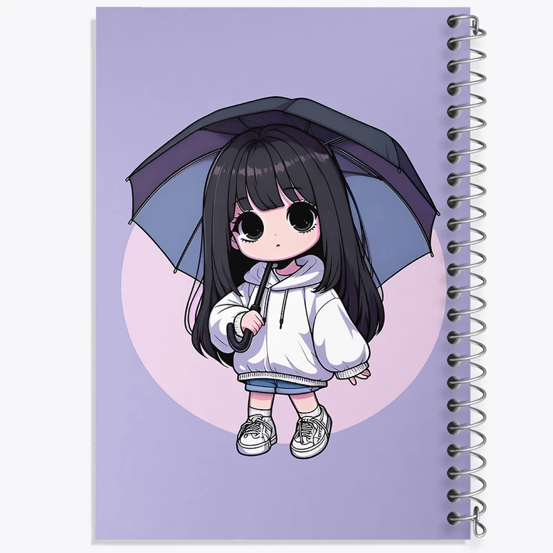 دفتر ژورنال نویسی 50 برگ خندالو مدل نقطه ای طرح دخترانه کیوت کد N5780