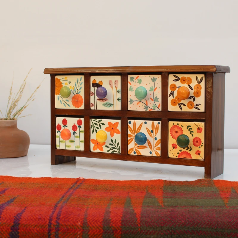 عکس شماره 6 : ست جای ادویه 8 پارچه مدل کشویی