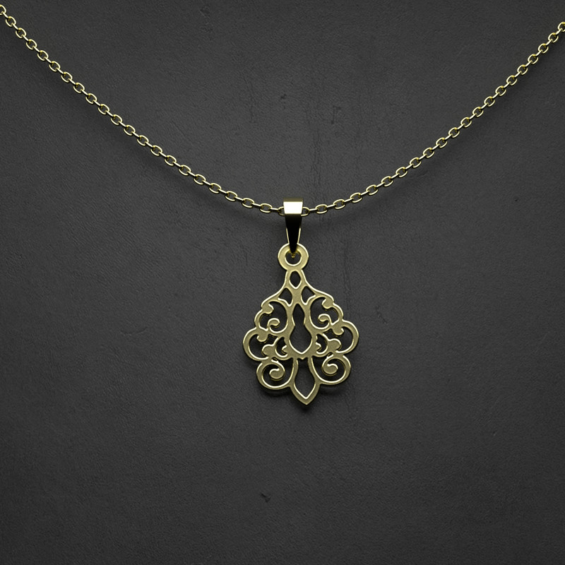 گردنبند طلا 18 عیار زنانه مدوپد مدل هندسی کد TT2-1-1187 گردنبند طلا 18 عیار زنانه مدوپد مدل هندسی کد TT2-1-1187