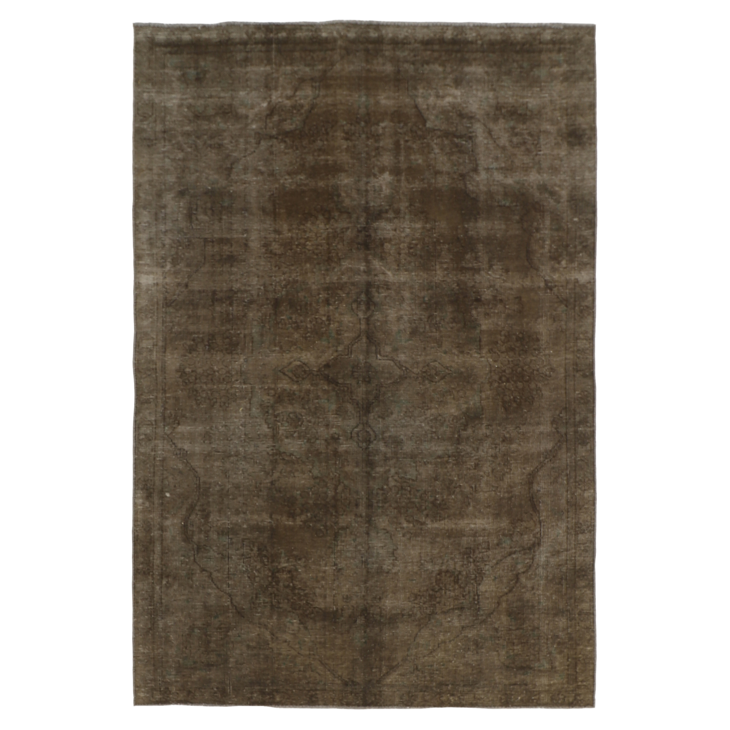 فرش دستبافت رنگ شده سه و نیم متری طرح وینتیج کد 535663