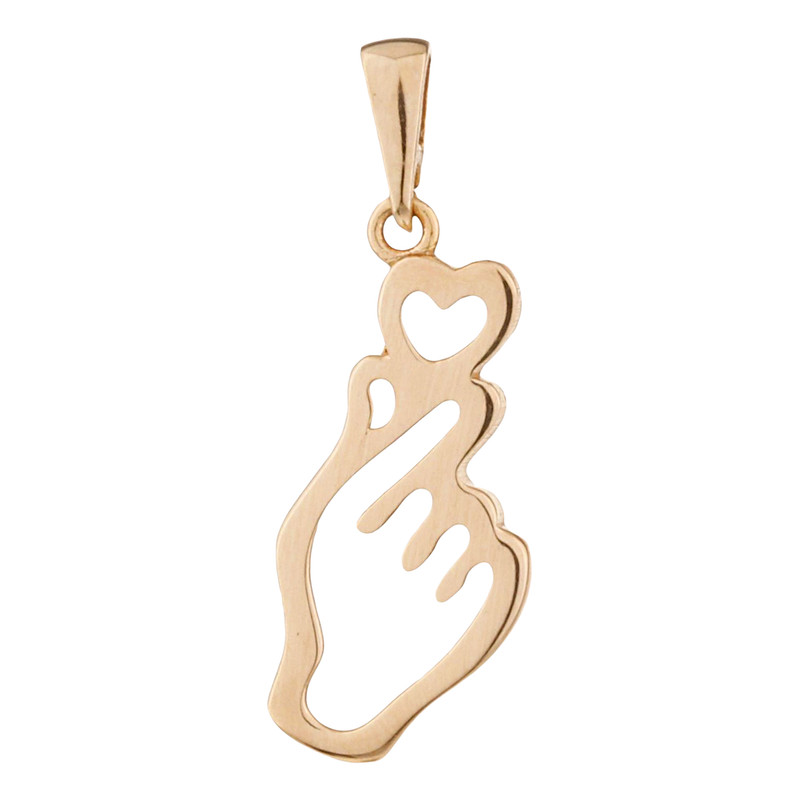 آویز گردنبند طلا 18 عیار زنانه نیکان گلد طرح قلب