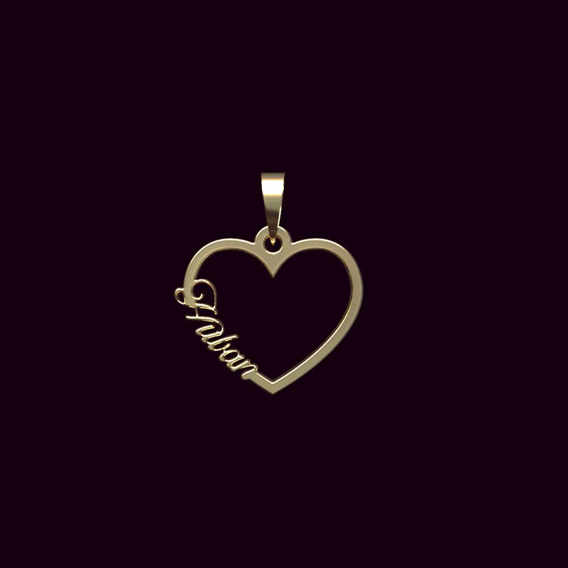 آویز گردنبند طلا 18 عیار زنانه مدوپد مدل اسم هوبان huban کد PB1-11144