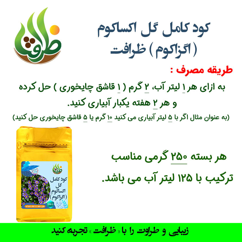 کود تقویتی مخصوص گل اکساکوم ظرافت مدل KO25855 وزن 250 گرم