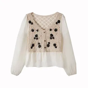 بلوز آستین بلند زنانه مدل مجلسی دانتل