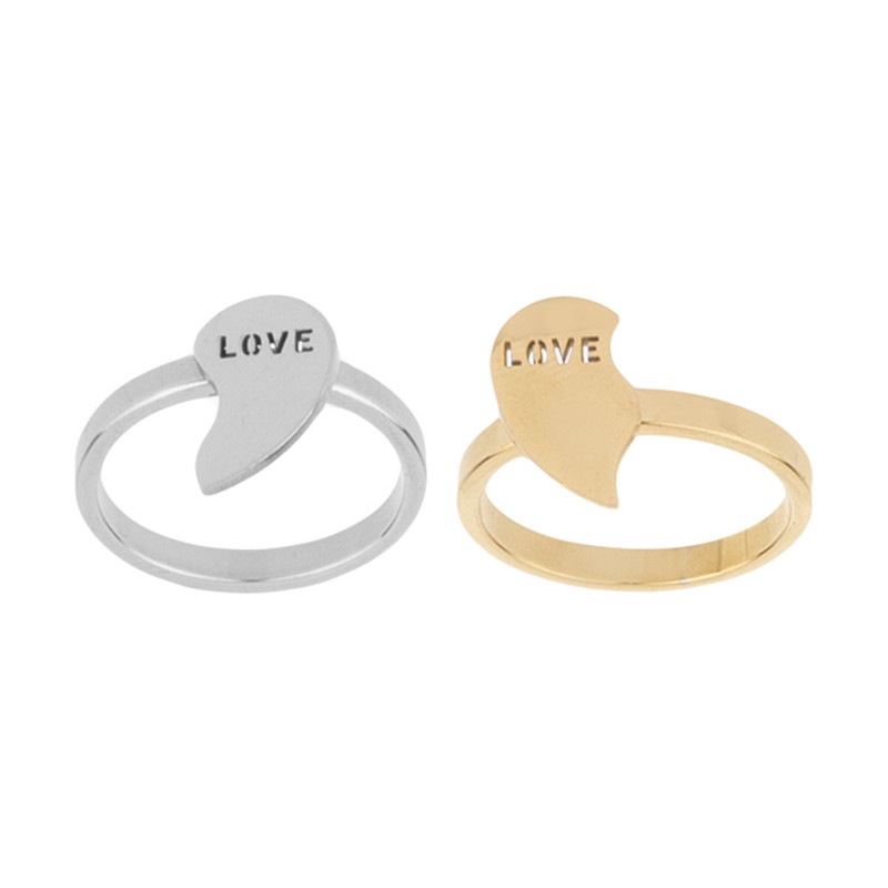 انگشتر زنانه مدل LOVE طرح قلبکد ZRNG1 بسته 2 عددی انگشتر زنانه مدل LOVE طرح قلبکد ZRNG1 بسته 2 عددی