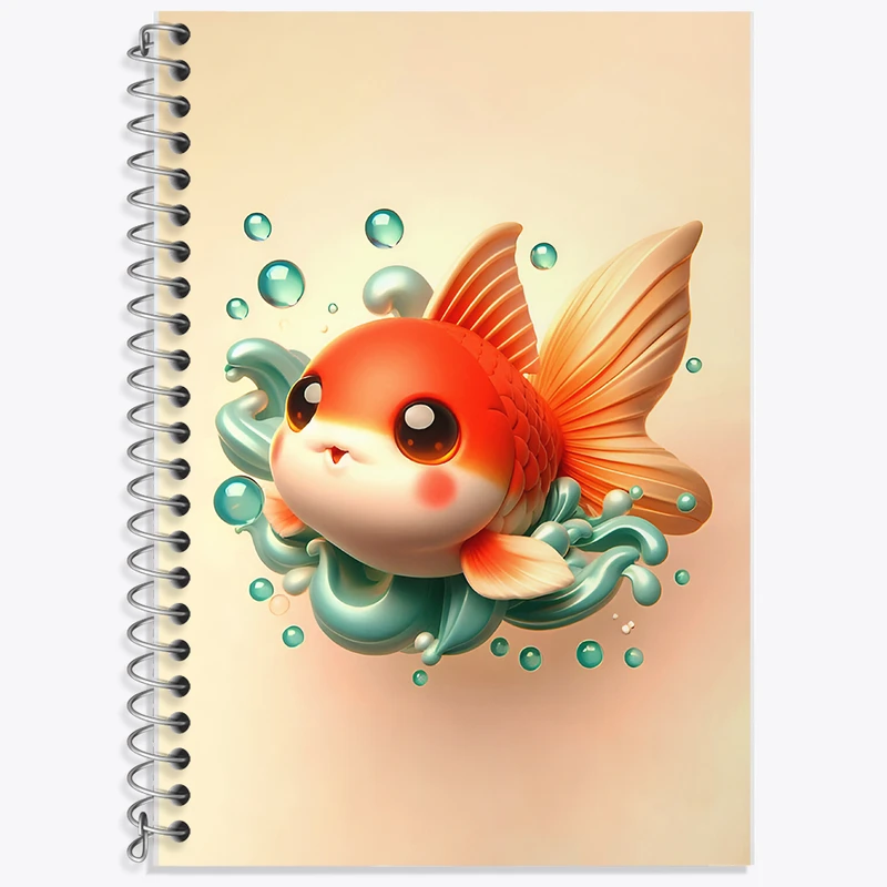 دفتر نت موسیقی 50 برگ خندالو طرح ماهی کیوت کد F8415