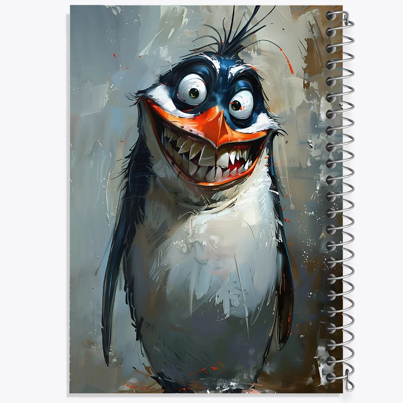 دفتر لیست خرید 50 برگ خندالو طرح پنگوئن ترسناک کد F6568