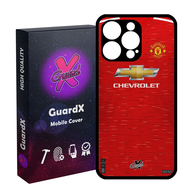 کاور گارد ایکس طرح Manchester United مدل قاب Glass10248 مناسب برای گوشی موبایل اپل iPhone 15 Pro Max