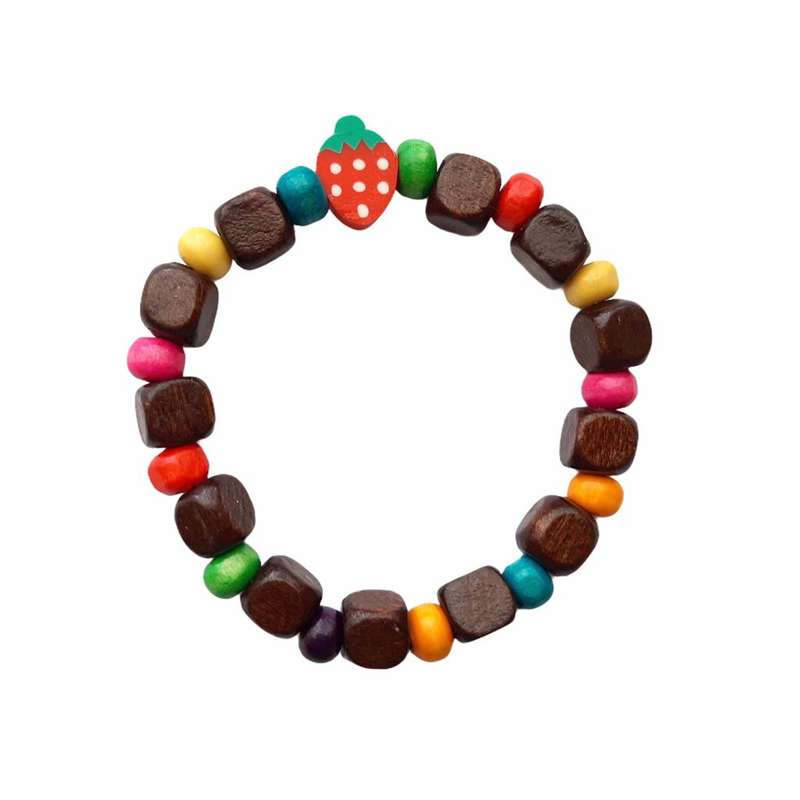 دستبند دخترانه طرح توت فرنگي