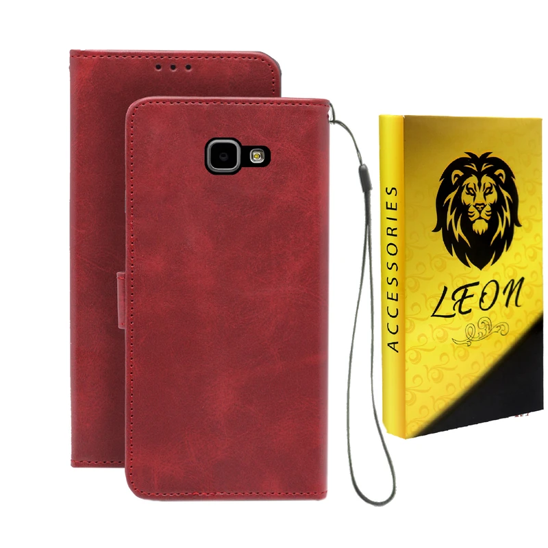 کیف کلاسوری لئون مدل Scusa Oro مناسب برای گوشی موبایل سامسونگ Galaxy A720 / A7 2017 به همراه بند آویز 