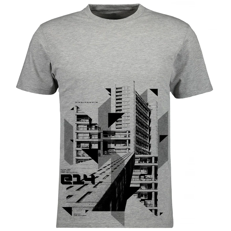 تی شرت آستین کوتاه مردانه مدل انتزاعی V65