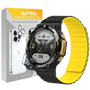 Sprig Sic Magnetic Link BK Band For Amazefit Trex 2 47mm