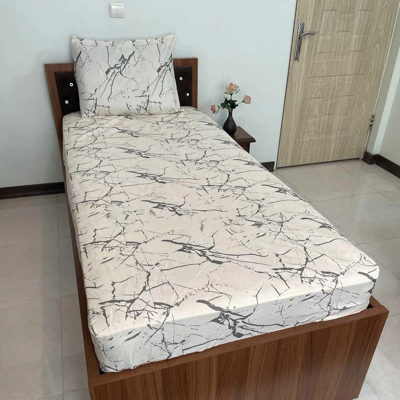 سرویس ملحفه مدل کشدار نفره طرح مارول  1.5 نفره 2 تکه
