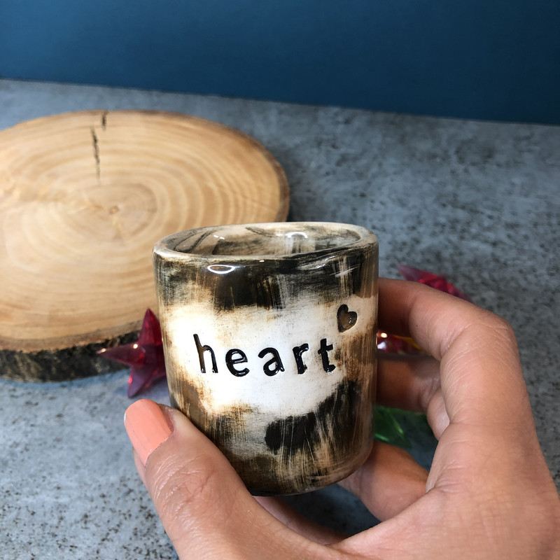 قهوه خوری سرامیکی طرح قلب